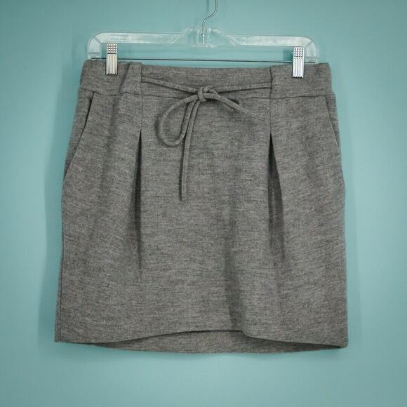 Calypso St. Barth Size XS Gray Pull On Stretch Elastic Waist Wool Mini Skirt - Picture 1 of 6